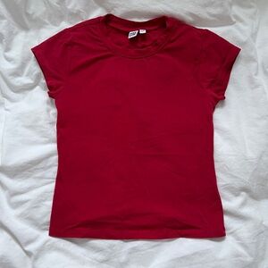 Harlow Red Short Sleeve Baby Tee